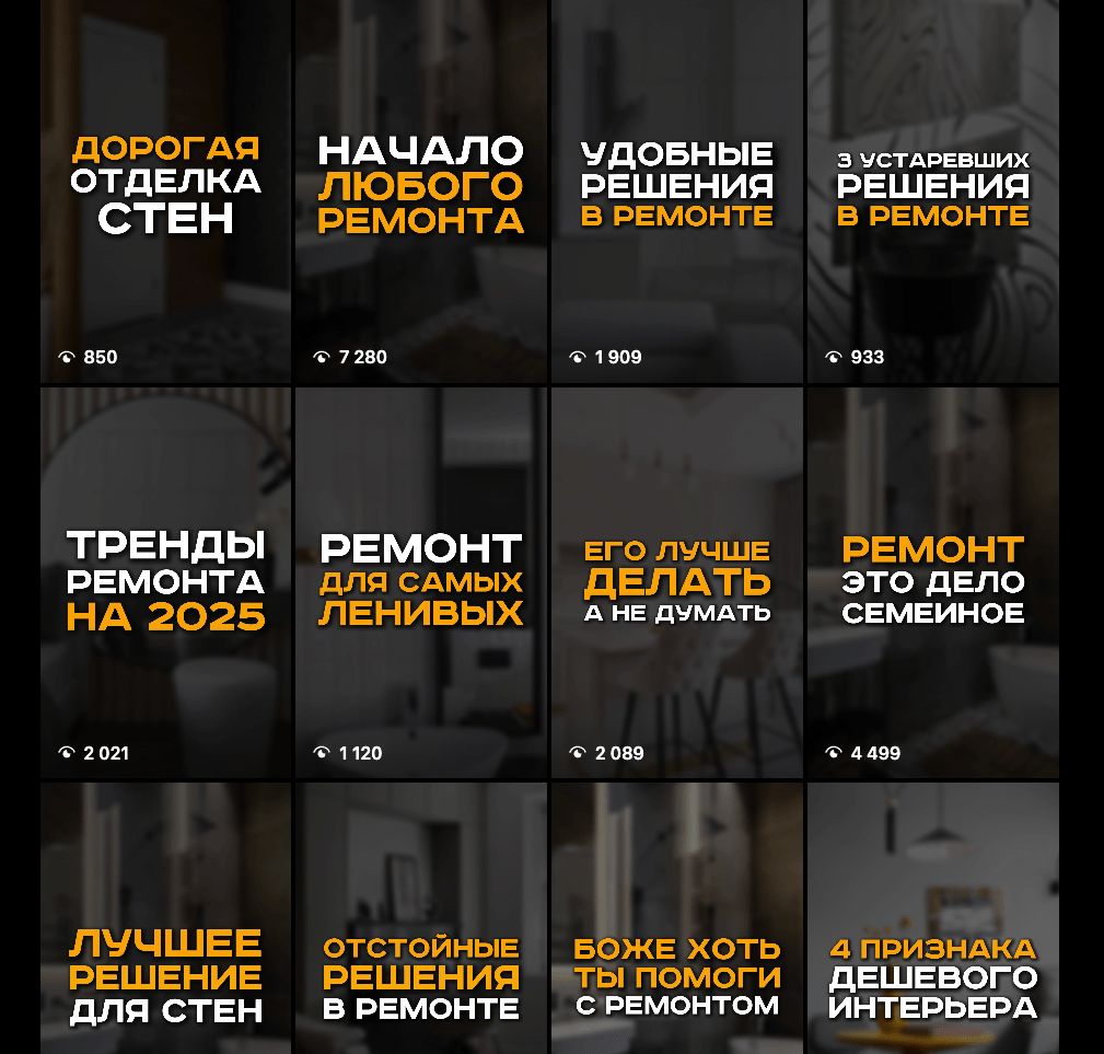 Охваты Instagram Периметр Ремонта